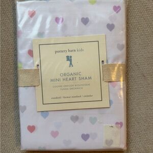 Pottery Barn Kids Organic Mini Heart Sham - Standard Size